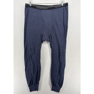 DUOFOLD CHAMPION Pants Mens XL Base Layer Thermal Long John Cotton Blend Blue